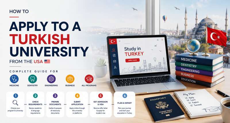 How to Apply to a Turkish University from the USA: Complete Guide for Medicine, Dentistry, Engineering, Business and All Programs